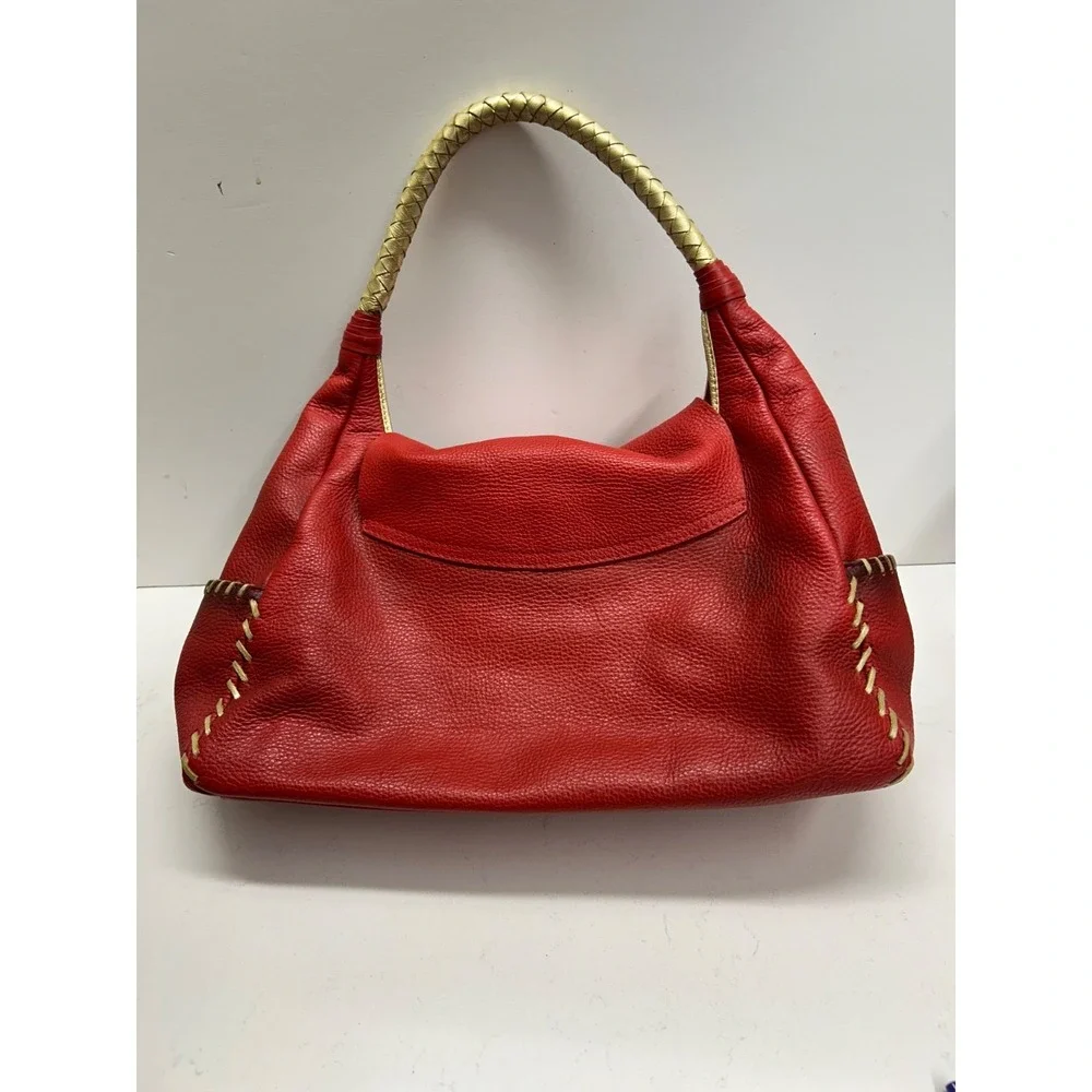 Andalossi Italian Red Leather Shoulder Bag